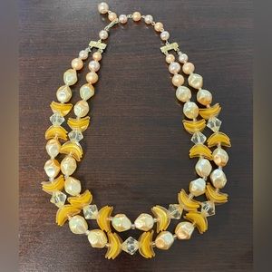 Vintage Two Strand Beaded Necklace